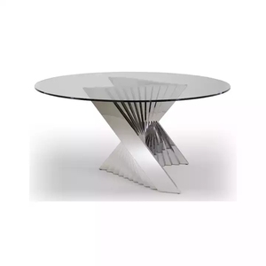 钢化玻璃餐桌现代婚礼餐桌圆桌套装 - Product Image 2