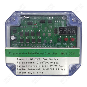 8 Lines 24VDC <strong>Input</strong> 24VDC <strong>Output</strong> Pulse Jet Valve <strong>Programmable</strong> Pulse Controller for Industrial Dust Collector Bag Filter - Product Image 1
