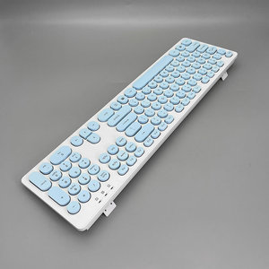 OEM Color Blue Retro Keys 2.4G Wireless Optical <strong>Keyboard</strong> Customized <strong>Computer</strong> <strong>Keyboard</strong> for Laptop Desktop Macbook KW-103R