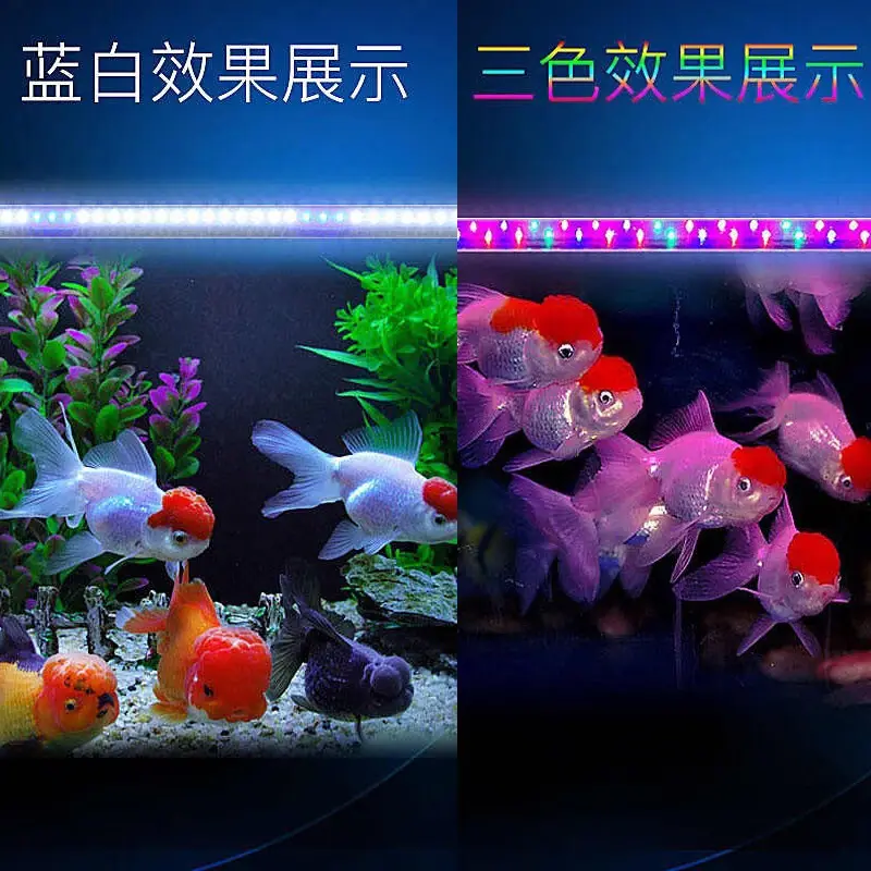 IP68 18cm 28cm 38cm 48cm acuario sumergible impermeable pecera acuario iluminación LED tubo