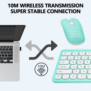 Venta caliente Slim 2,4G Wireless Keyboard and Mouse Combo Set Scissor Switch para Notebook Laptop Mac Desktop PC - Product Image 4