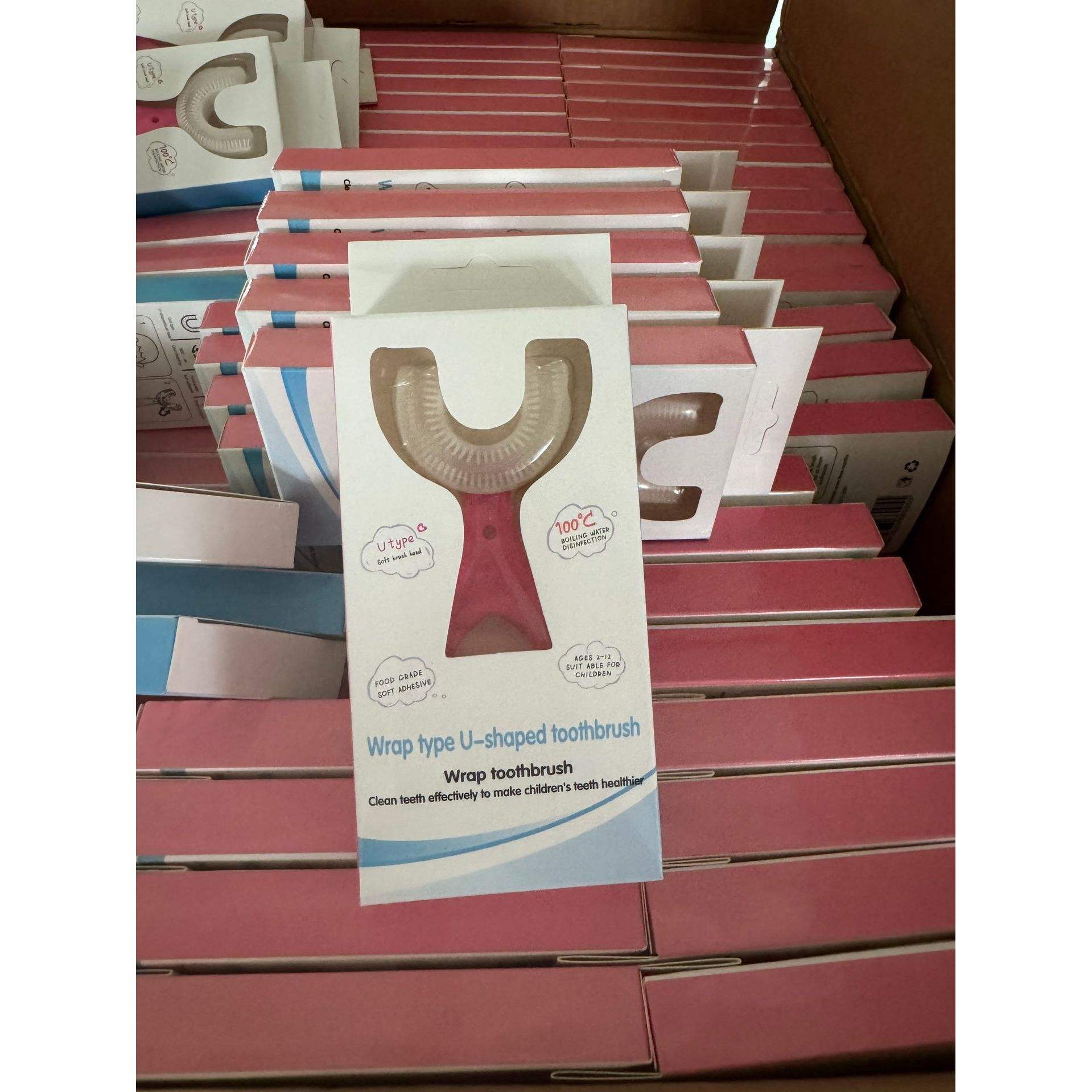 กล่องบรรจุภัณฑ์สีสันสดใส รูปหัวใจสีชมพู (สำหรับเด็กอายุ 2-6 ปี)