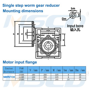 RV Transmission Manual Shaft Mounting Precision Worm Drive Gear Reducers 1500 Rpm Reduction Gearbox Reduced Box - Product Image 3