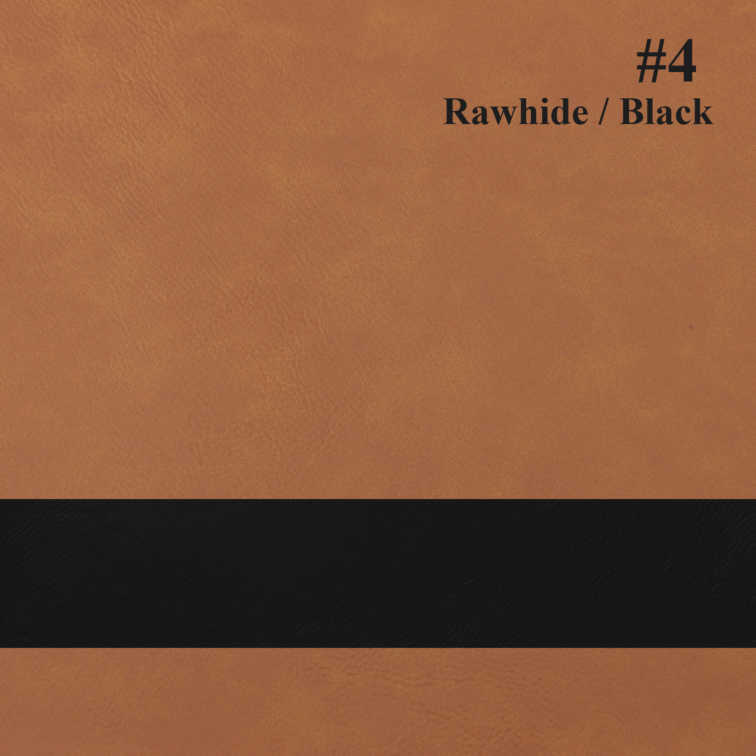 #4 rawhide/black