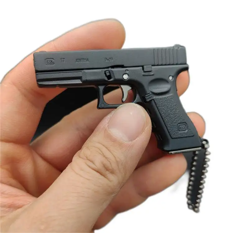 Fuya Glock 17 Zink legierung Schlüssel bund Mini Pistole Glock Modell Schlüssel ring 1:3 Pistole Modell
