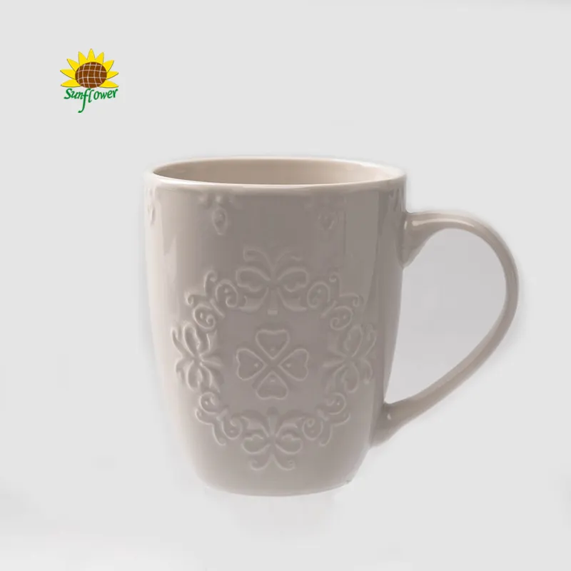 Tasse en poterie d'argile de forme irrégulière d'écriture turque personnalisée ensemble de tasse à café et thé en céramique produits en porcelaine en gros