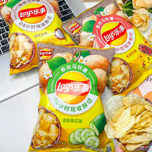 Lays新发布天然口味薯片脆皮中国食品薯条异国小吃60克