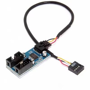 Motherboard <strong>USB</strong> <strong>2</strong>.<strong>0</strong> 9pin <strong>Header</strong> 1 to <strong>2</strong> Extension Hub Splitter Adapter with 30CM <strong>USB</strong> 9-pin Internal Cable - Product Image 3