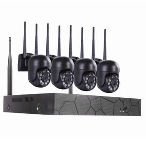 Sistema de cámara de seguridad CCTV para exteriores, sistema de cámara de seguridad IP inalámbrica con detección de movimiento de 3MP, H.265, PTZ, 4 canales, Audio bidireccional, 12V, H.265 - Product Image 1