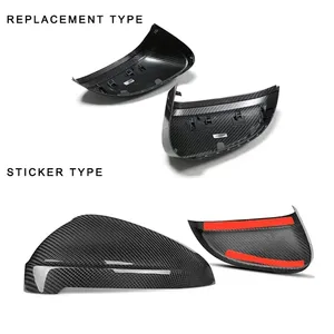 Subaru LEVOGR Impreza WRX için dikiz aynası kapak gerçek karbon Fiber yan ayna kabukları çerçeve kılıf 2 adet koruyucuları ekleyin - Product Image 5