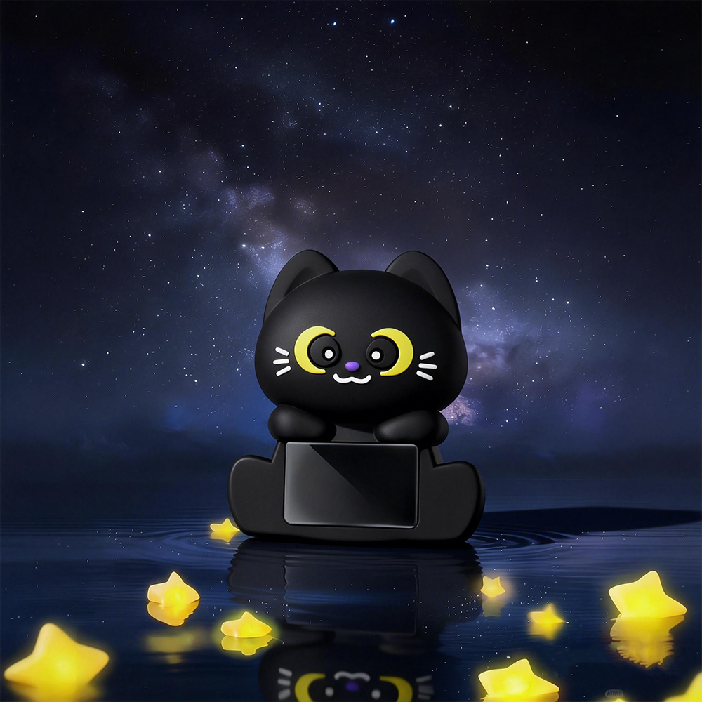 Mini figuras decorativas de gato negro