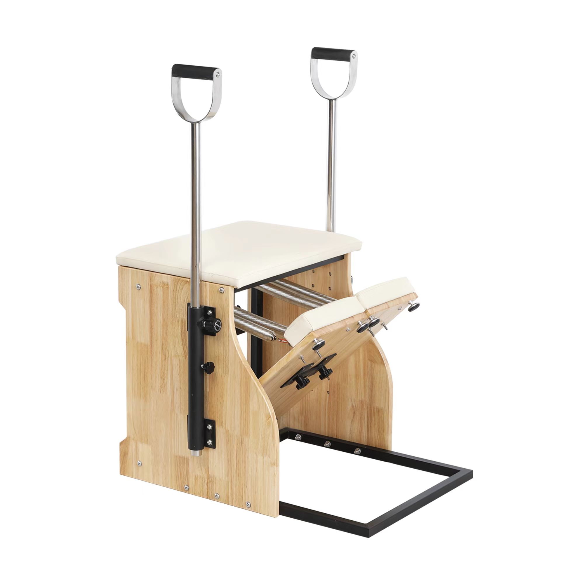 Silla de escalón estable con estructura de hierro Oak 03