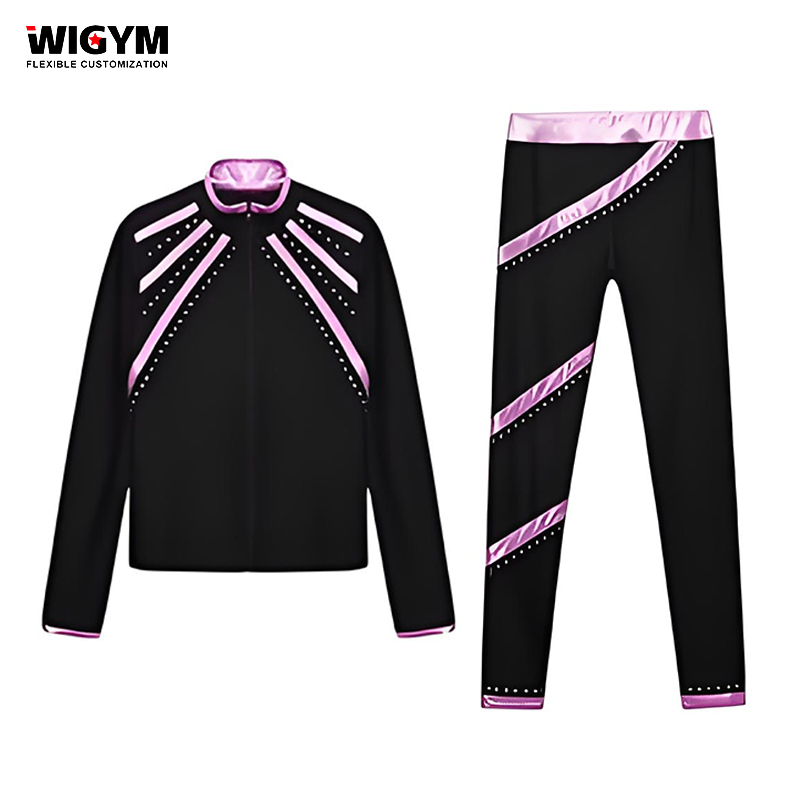 Black + pink stitching