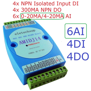 3 IN 1 6AI-4DI-4DO 4-20MA collettore analogico corrente e 4CH NPN DI-DO ingresso e uscita scheda di espansione MODBUS RTU PLC