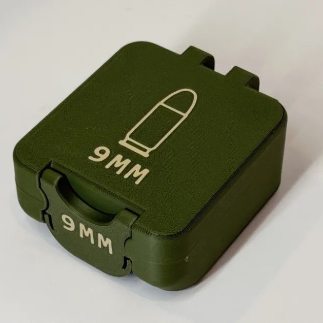 9mm ammunition box-25 rounds