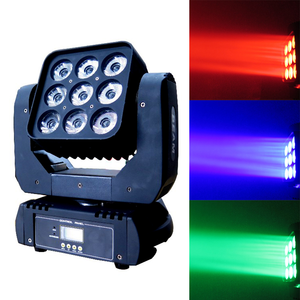 Mitushow <span class=keywords><strong>3x3</strong></span> matris Led hareketli kafa ışık 9x12w 4in1 Dmx hareketli kafa matris ışın