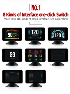 Latest Head up <strong>Display</strong> P16 <strong>LCD</strong> Screen Trip <strong>Computer</strong> With Windshield Suction OBD2 Smart Gauge Hud - Product Image 3