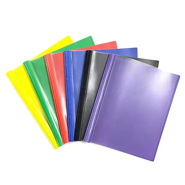 Kustom A4 PP Folder berkas plastik 2 kantong 3 Prong Folder ukuran huruf poli perlengkapan kantor Folder File untuk dokumen