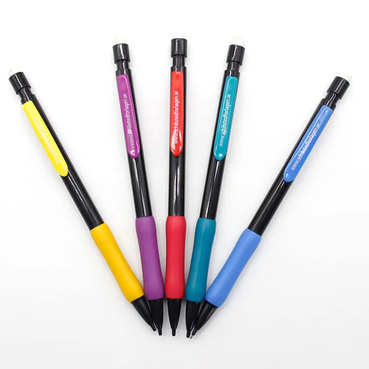 De plástico lápiz mecánico/0,5/0,7mm antideslizante tipo lápiz automático bajo peso agarre de goma