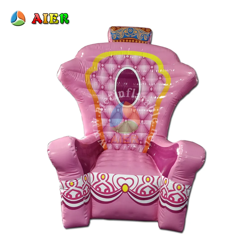 6ft personnaliser trônes géants gonflables chaise de trônes gonflable commerciale chaise roi/reine