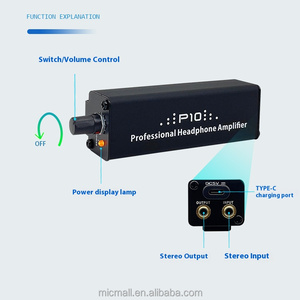 P10ポータブルモニタリングヘッドホンアンプフロントステージオールインワンマシンフロントボリュームアンプ効果装置付き - Product Image 6