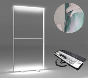 Espositore per esposizione con struttura in scatola leggera per esposizione con struttura in alluminio con profilo, Display per sfondo in tessuto, display modulare portatile - Product Image 6