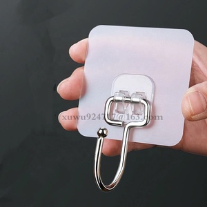Factory Direct Drawing Large <strong>Hooks</strong> Non-Marking Stainless Steel Large <strong>Hooks</strong> Punch-Free Strong Adhesive Metal Coat <strong>Hooks</strong> - Product Image 3