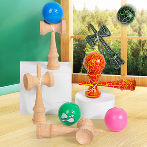 Cổ Điển Bằng Gỗ Kendama Đồ Chơi Cho Giải Nén Kéo Chuỗi Bóng Đồ Chơi Cho Trẻ Em - Product Image 5