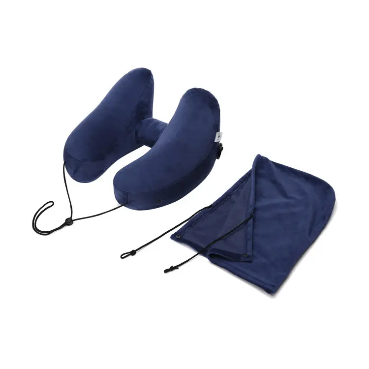 Almohada Respetuosa con el Medio Ambiente para Descanso del Cuello, Almohada Inflable de Viaje con Sombrero Personalizado