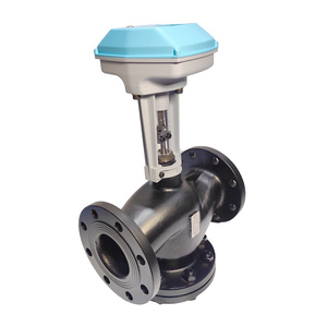 1/2'-8' 4-20mA Cast Iron <strong>Electric</strong> Regulating <strong>Valve</strong> Linear Actuator Control <strong>Valve</strong> Flange Power-off Reset <strong>PN16</strong> - Product Image 2