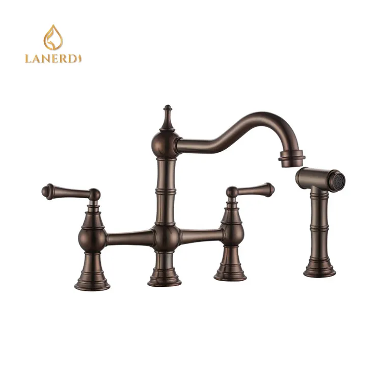 Lavabo en Bronze Antique pont en cuivre, mitigeurs de cuisine B576A 11 20 1 Lanerdi Style italien, robinets mitigeurs de robinetterie