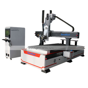 Atc lineal cnc router madera type3 software de placa de pvc grabador con 180 grados de rotación del husillo - Product Image 4