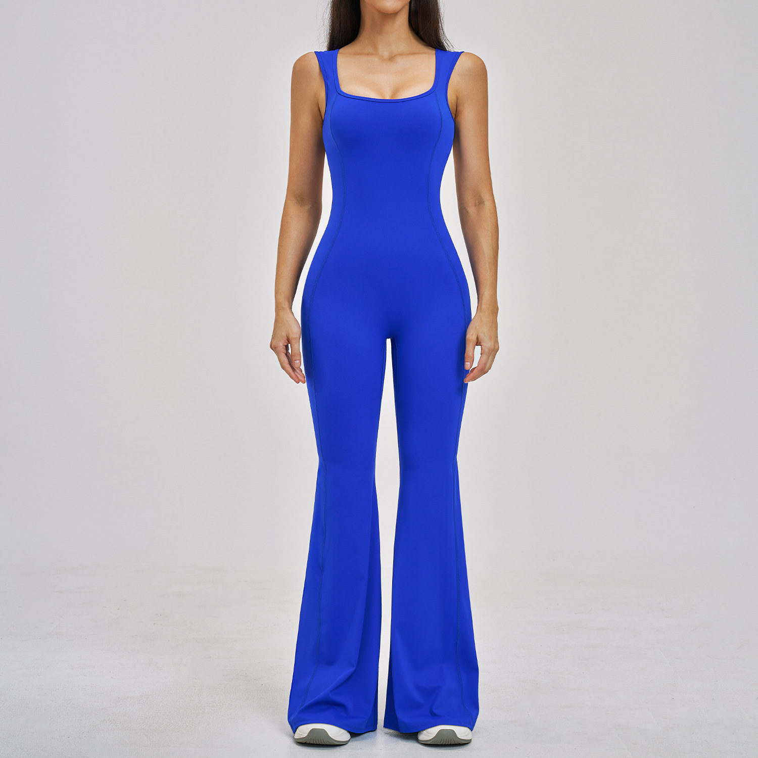 blue jumpsuit