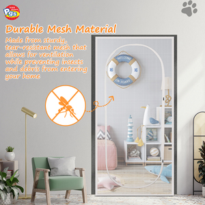 Wonderkind ppsd01 duurzaam kattbestendig deurscherm với rits lưới deurgordijn cho huisdieren - Product Image 3