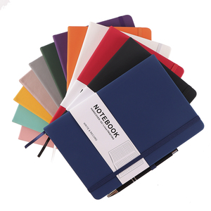 Custom A5 cuoio pu taccuino marrone scuro con portapenne e fascia elastica - Product Image 3