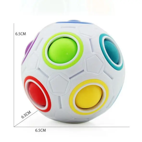 Hochwertiges Stressabbau-Fingers pitzen spielzeug für pädagogischen Regenbogen-Puzzle ball Magic Football Cube Speed Ball