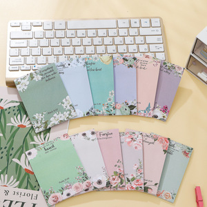 12pcs/set Sticky Note Message Note Flower Theme Fluorescent Paper Notepad Self-adhesive Decorative Sticker Custom Wholesale - Product Image 2