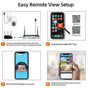 Tuya Smart8chワイヤレスNvrキットテラバイトLcdディスプレイCMOS広角弾丸カメラCctvシステム - Product Image 6