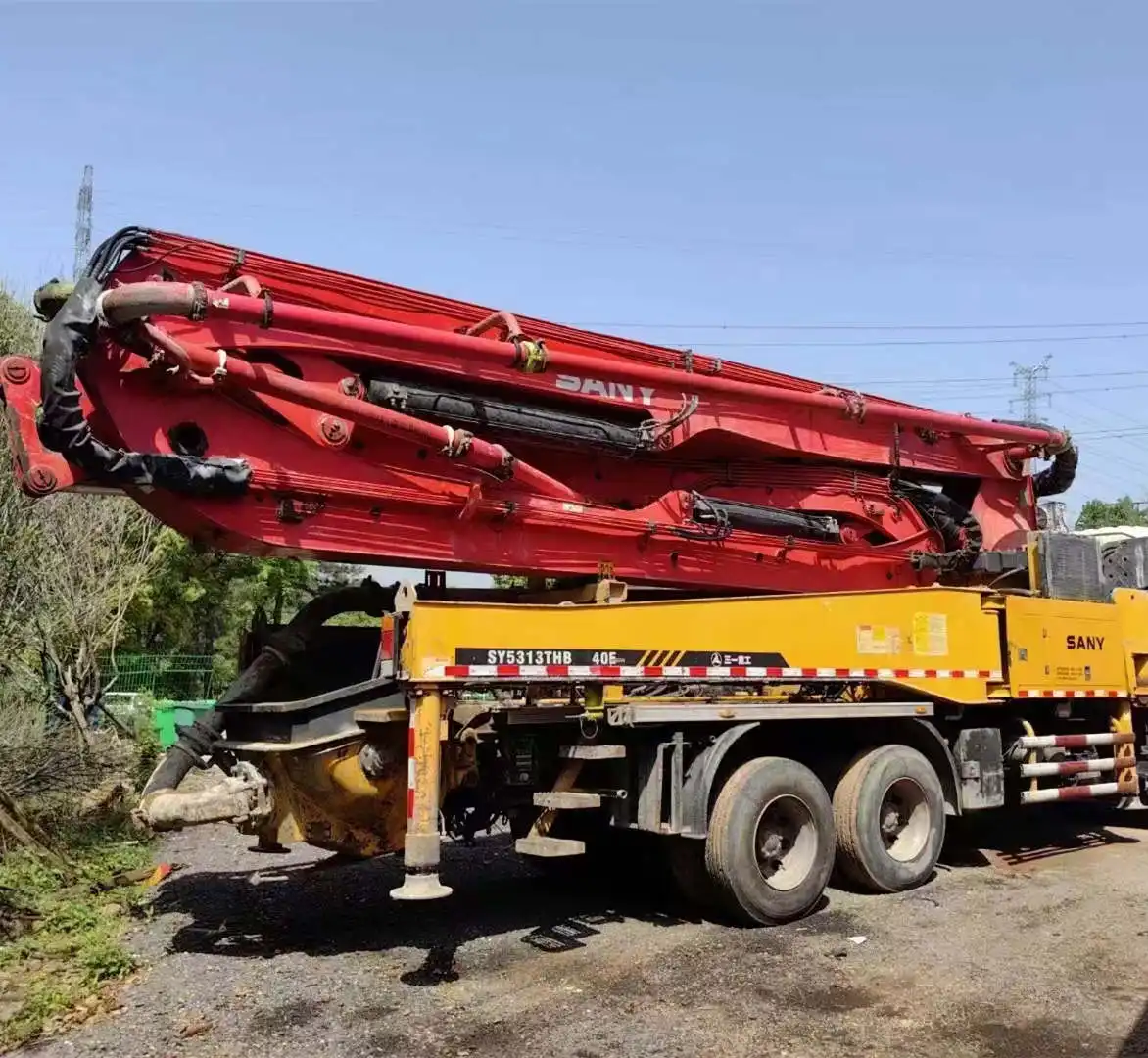 used truck-mounted concrete boom pump truck mounted concrete pump machinery and mixer Sany Putzmeister C8 series 40m 46m 49m