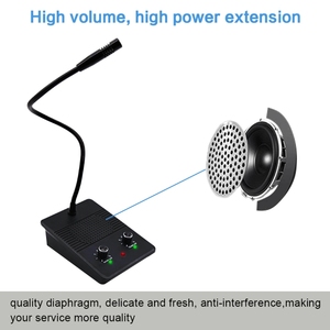 2025 Daytech WI09 Free Touch Zwei-Wege-Fenster-Gegensprechanlage Bank fenster <span class=keywords><strong>Intercom</strong></span>-Lautsprecher