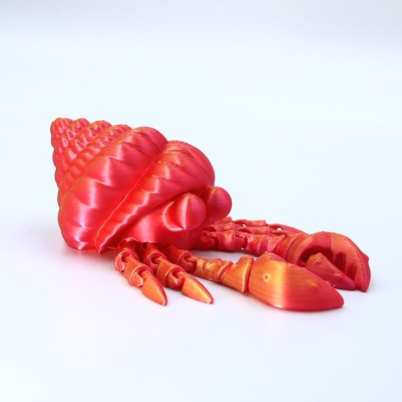 Crabe ermite aux grands yeux en or rouge de 14 cm