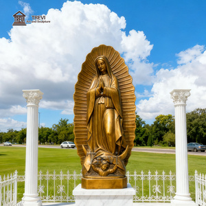 Trevi nổi tiếng tôn giáo tượng đồng của chúng tôi phụ nữ của guadalupe điêu khắc với cầu nguyện tay - Product Image 3