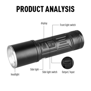 JF专业安全调查手电筒、大功率战术手电筒、变焦调节手电筒 - Product Image 4