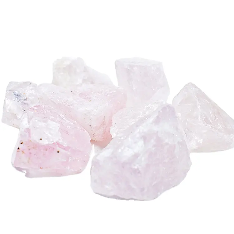 Difusor de perfume natural en bruto aromaterapia uñas diamante rosa cuarzo rosa piedra perfumada candelabro áspero