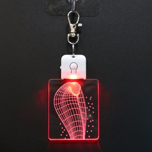 Đèn Ảo Ảnh 3D Acrylic Nhiều Màu Mới Nhất Móc Khóa <span class=keywords><strong>Led</strong></span> Pha Lê Thiết Kế Hình Con Rắn Ngầu Móc Chìa Khóa Abs Cho Móc Chìa Khóa - Product Image 2