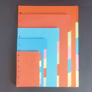 Pestañas de papel personalizadas A4 A5 B5, hoja divisoria de pestañas de color, tarjetas de índice en blanco para cuaderno