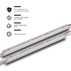 Ultra Slim 18W-72W Switching <strong>LED</strong> Power Supply Driver with Single Output 12V/24V DC Constant Voltage Lighting Solution - Product Image 1
