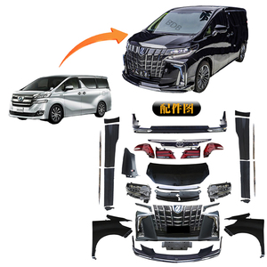 2015 Toyota Alpha Alpha Body Kit yükseltme için 2018-2022 modelleri ile uyumlu tamponlar içerir - Product Image 3