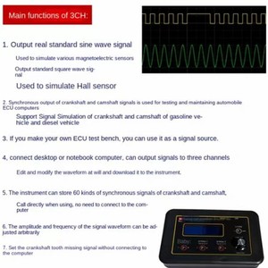 3CH generatore di segnale automobilistico a tre canali ECU Computer Tester di manutenzione albero motore simulatore sensore albero a camme - Product Image 5