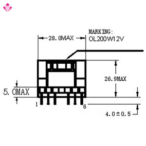 Ad alta frequenza PQ3225 di commutazione di alimentazione toroidale trasformatore bobina di rame a uscita singola bobina Ferrite Core elettronica - Product Image 3